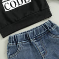 Long Sleeve Bro Code Jeans Baby Set   