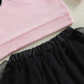 Long Sleeve Boo Tulle Skirt Toddler Set   