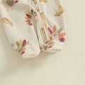 Long Sleeve Thanksgiving Footed Baby Jumpsuit