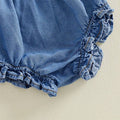 Sleeveless Denim Tassel Baby Set