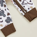 Long Sleeve Zipper Western Baby Jumpsuit