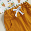 Short Sleeve Easter Solid Shorts Baby Set