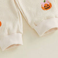 Long Sleeve Pumpkin Bow Waffle Toddler Set Sets The Trendy Toddlers 