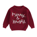 Merry Bright Christmas Baby Sweater Red 0-3 M United States