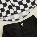 Gentleman Checkered Shirt Toddler Set   