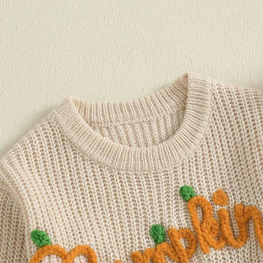 Pumpkin Knitted Baby Sweater