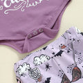 Wicked Cute Purple Halloween Baby Set   