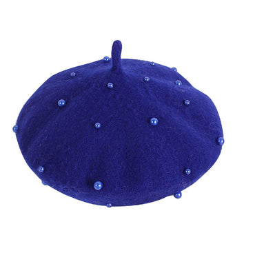 Solid Toddler Pearl Hat Blue  