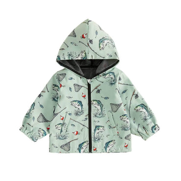 Little Fisherman Hooded Toddler Jacket Jacket The Trendy Toddlers 