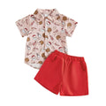 Short Sleeve Christmas Shirt Toddler Set