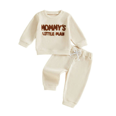 Mommy's Little Man Waffle Baby Set