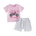 Short Sleeve Girls Love Dirt Bikes Too Baby Set