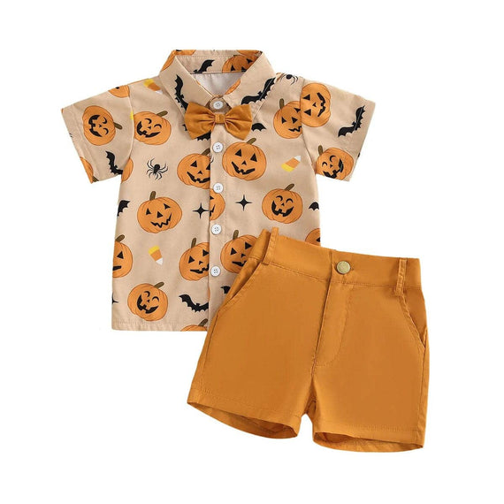 Short Sleeve Halloween Shirt Toddler Set