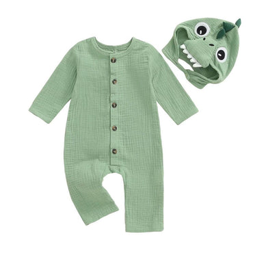 Long Sleeve Solid Dinosaur Baby Costume