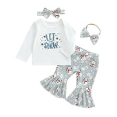 Long Sleeve Let It Snow Flared Baby Set