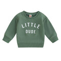 Little Dude Baby Sweatshirt sweatshirt The Trendy Toddlers Green 18-24 M 