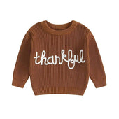 Long Sleeve Thankful Knit Baby Sweater