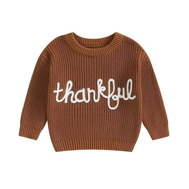 Long Sleeve Thankful Knit Baby Sweater