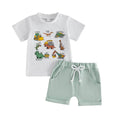 Short Sleeve Dino Builder Baby Set