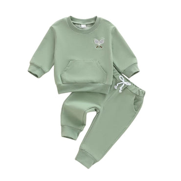 Long Sleeve Solid Tennis Toddler Set