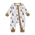 Long Sleeve Bird Zipper Baby Jumpsuit