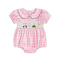 Short Sleeve Collar Golf Baby Romper