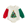 Long Sleeve Christmas Tree Baby Romper Rompers The Trendy Toddlers Green 0-3 M 