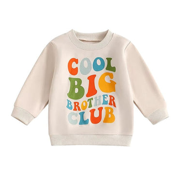 Cool Big Brother Club Toddler Sweatshirt Beige 9-12 M 