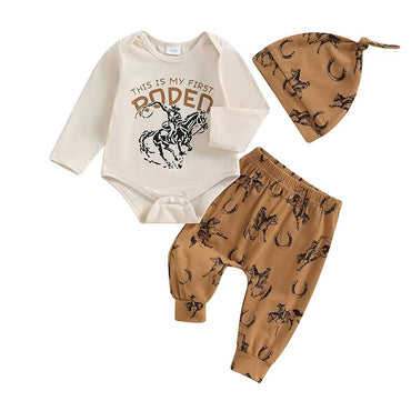 Long Sleeve My First Rodeo Baby Set