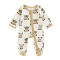 Western Zipper Footed Baby Jumpsuit   