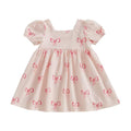 Puff Sleeve Bows Toddler Dress