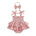 Daisy Ruffled Baby Romper Pink 0-3 M