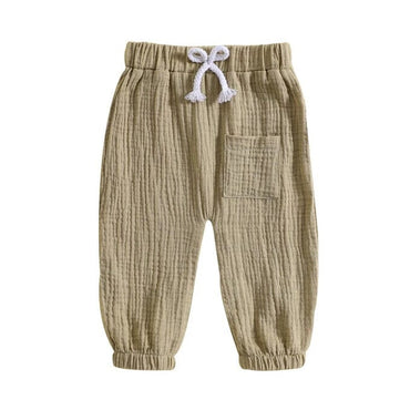 Solid Muslin Baby Pants Pants The Trendy Toddlers Coffee Brown 18-24 M 