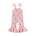 Pink Cherry Flared Toddler Jumpsuit