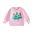 Christmas Vibes Pink Toddler Sweatshirt sweatshirt The Trendy Toddlers Green 2T 