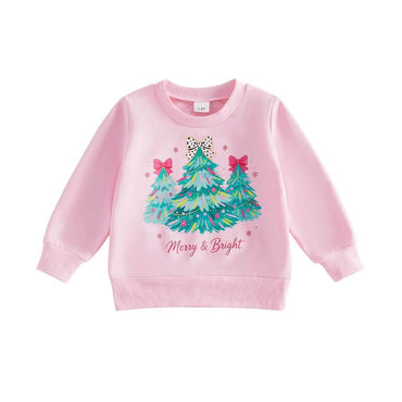 Christmas Vibes Pink Toddler Sweatshirt sweatshirt The Trendy Toddlers Green 2T 