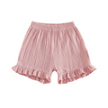 Solid Ruffled Toddler Shorts Rose 9-12 M