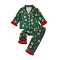 Long Sleeve Christmas Toddler Pajama Set Green 12-18 M