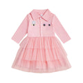 Long Sleeve Pink Collar Golf Toddler Dress