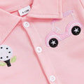 Long Sleeve Pink Collar Golf Toddler Dress