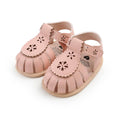Solid Floral Cutout Baby Sandals Shoes The Trendy Toddlers Pink 1 