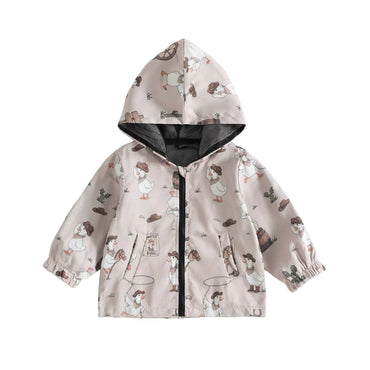 Goose Adventure Hooded Toddler Jacket Beige 9-12 M
