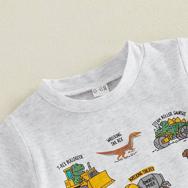 Short Sleeve Dino Builder Baby Set