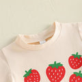 Short Sleeve Strawberry Striped Toddler Set