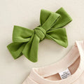 Long Sleeve Christmas Bow Baby Bodysuit   