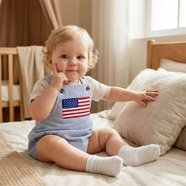 Sleeveless 4th of July Baby Romper