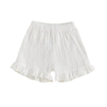 Solid Ruffled Toddler Shorts White 9-12 M