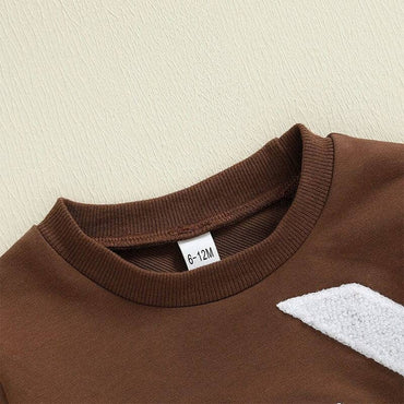 Long Sleeve Football Checkered Toddler Set