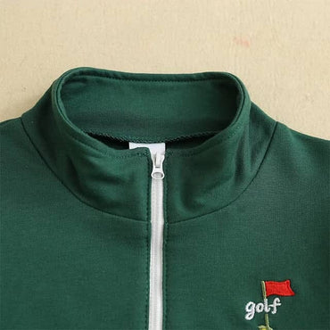 Golf Zipper Toddler Sweatshirt sweatshirt The Trendy Toddlers 