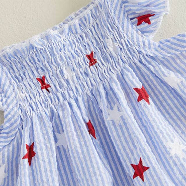 Fly Sleeve Striped Stars Baby Set